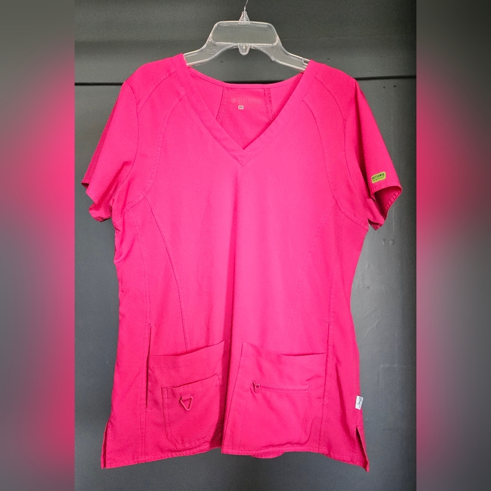 Cherokee Women's Pink V-Neck Short Sleeve Scrub Top